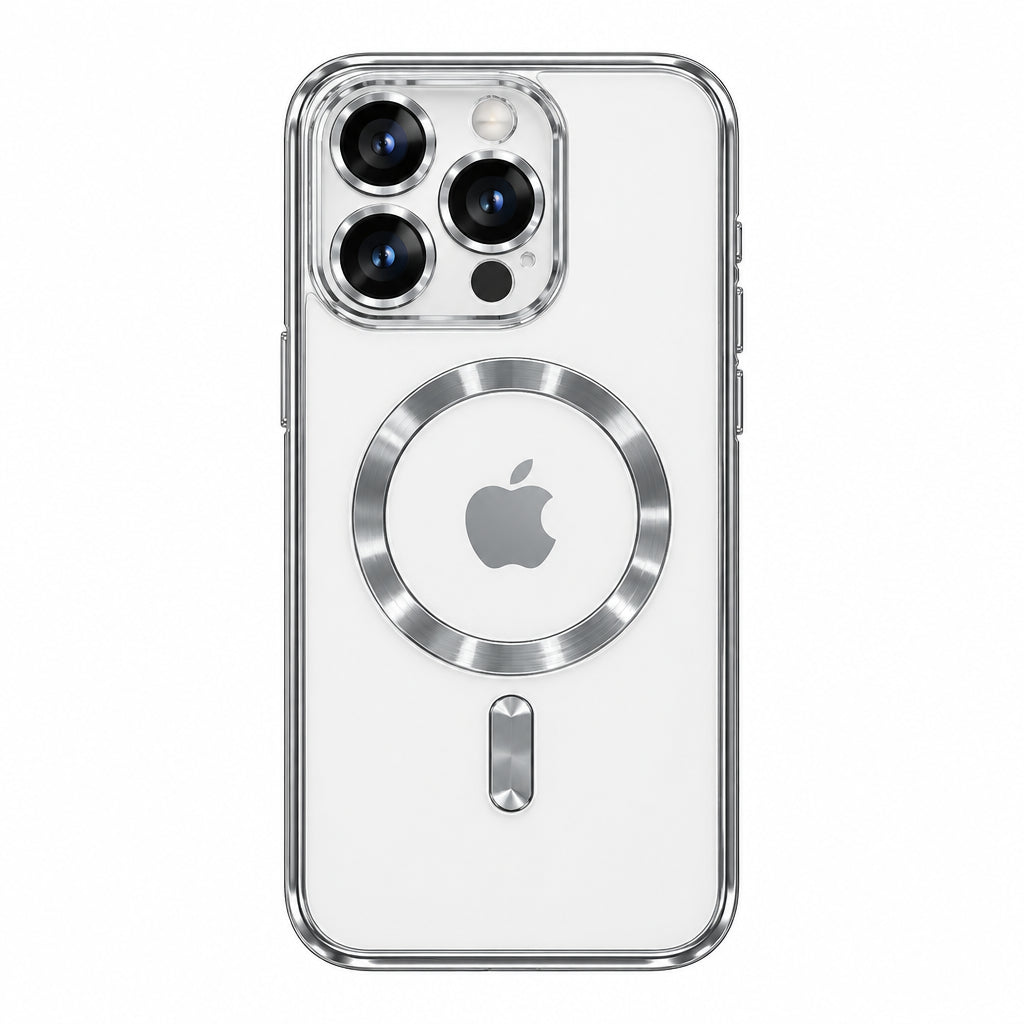Silver metallic iPhone case