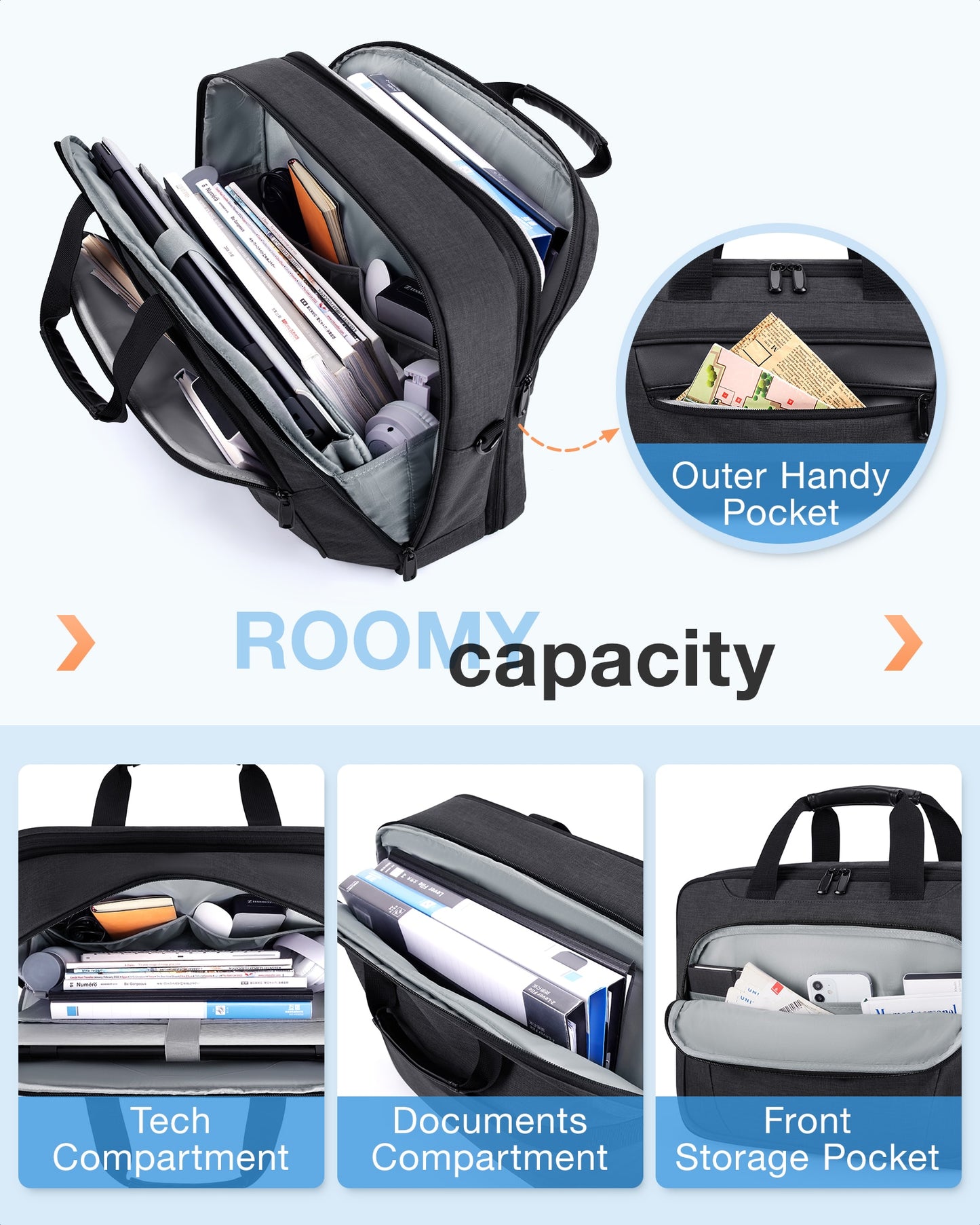 Bagsmart Large Expandable Office Briefcase