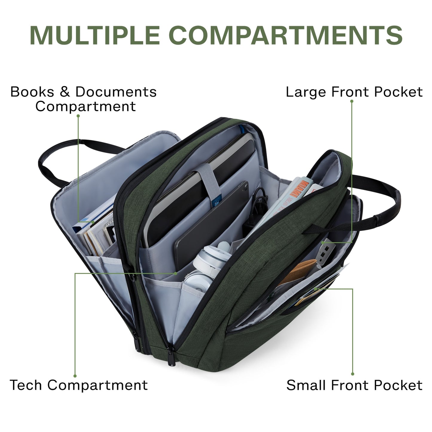 Bagsmart Large Expandable Office Briefcase