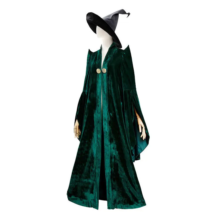 Velvet Witch Cloak & Hat Costume for Adults