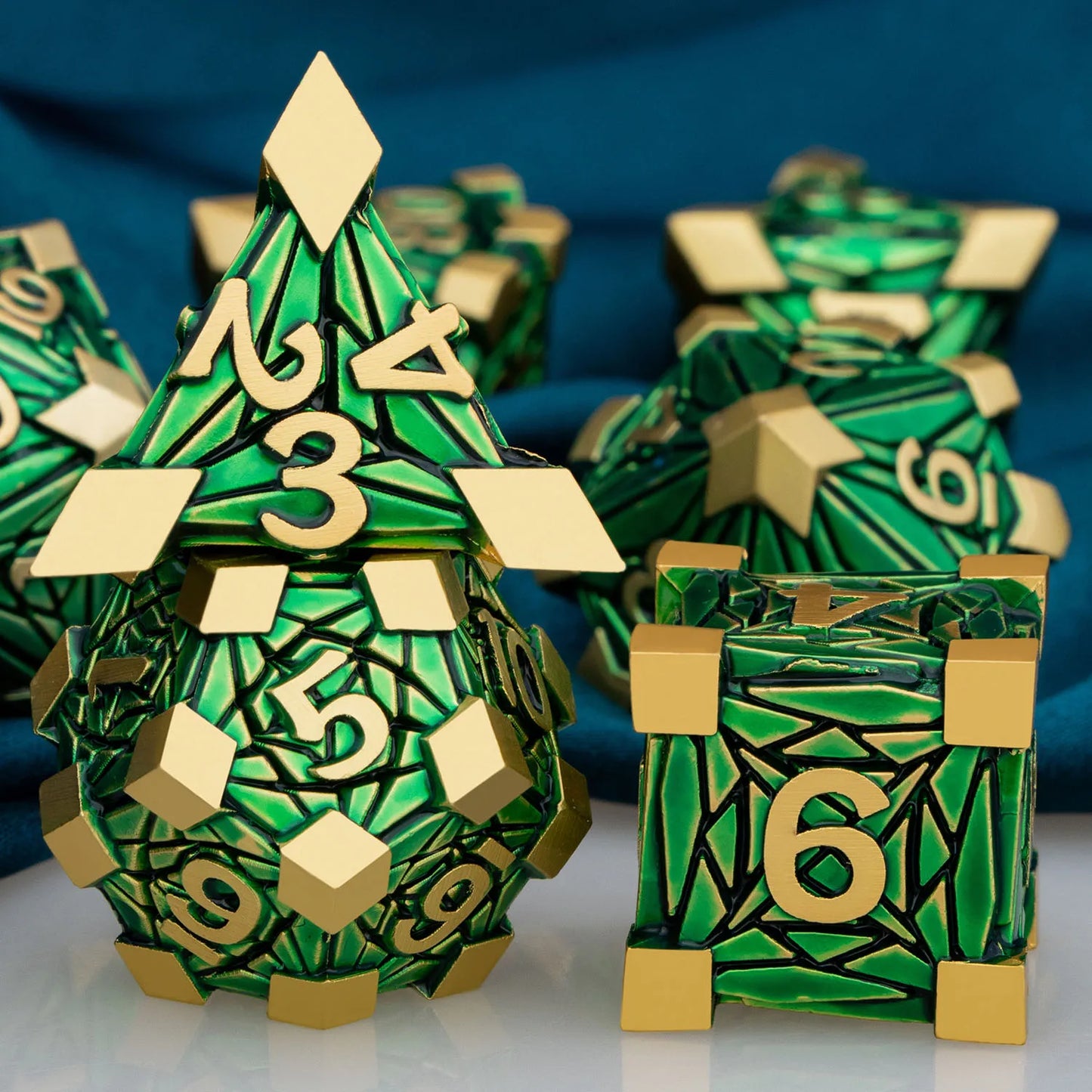 Fancy Metal DnD Dice Set
