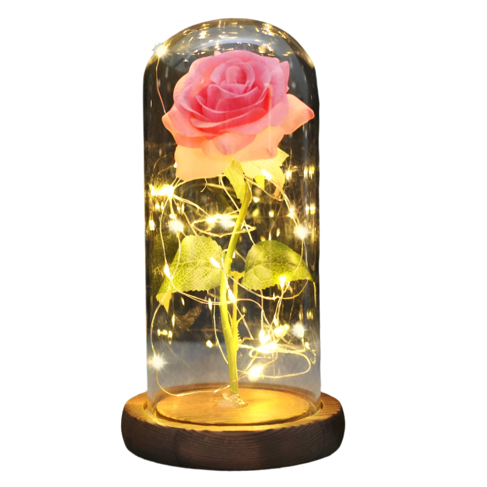 Beauty and the Beast Enchanted Rose Dome Light
