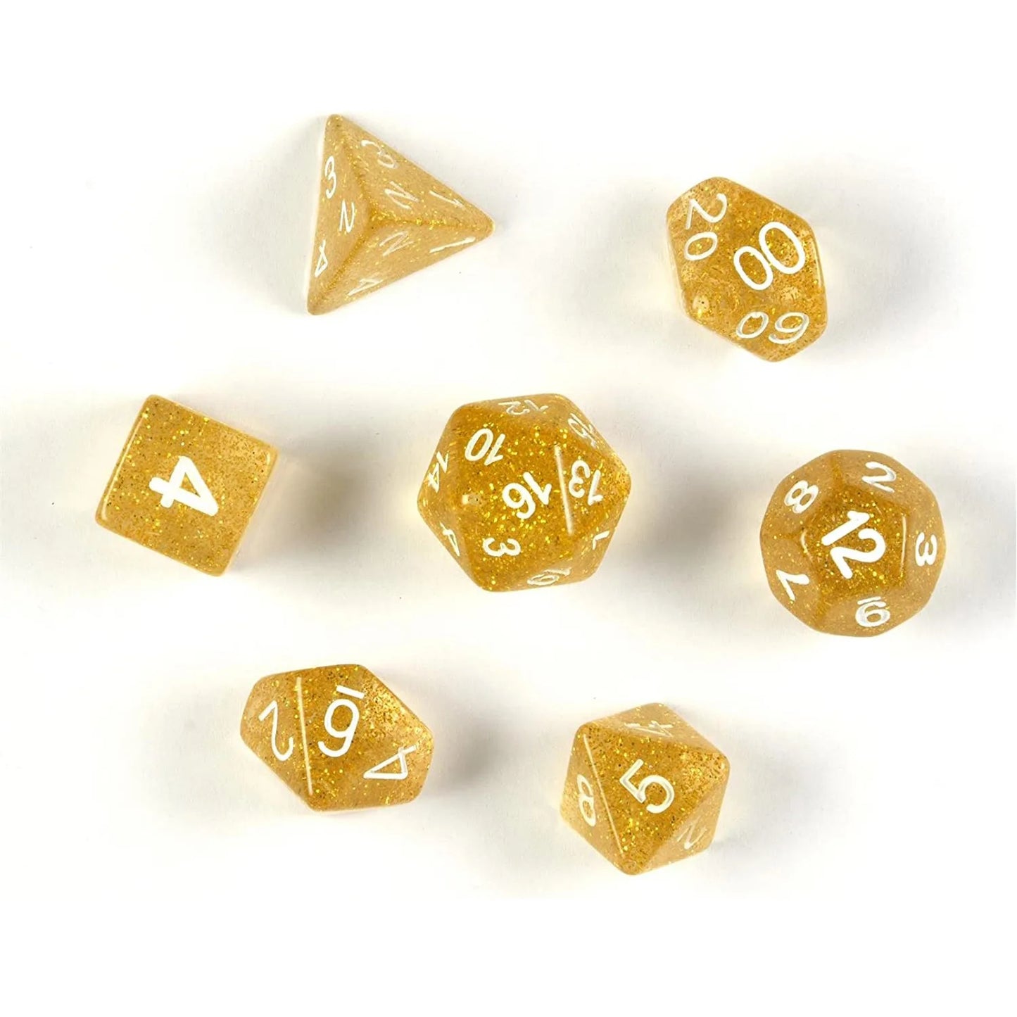Colourful 7 Piece Resin Dice Sets