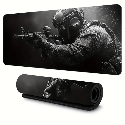 Tactical Soldier Computer Desk Mat