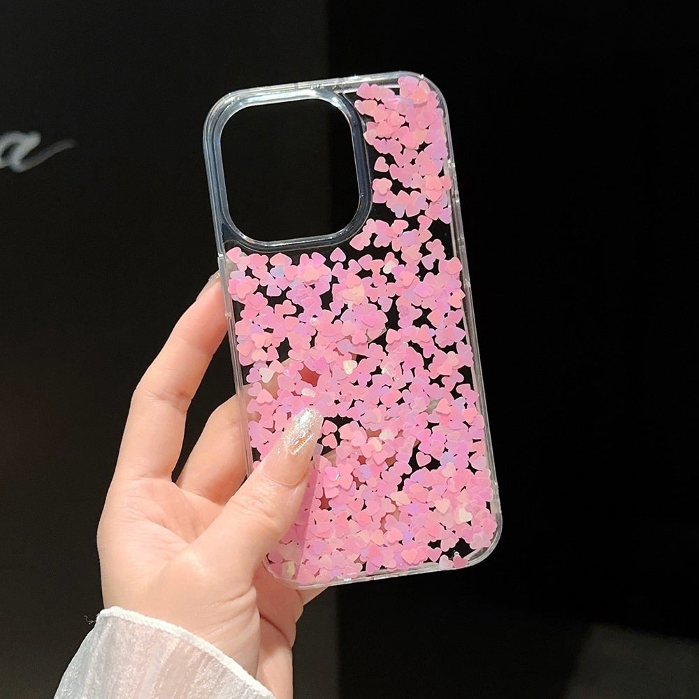 Round Glittery Sparkles Epoxy iPhone Case