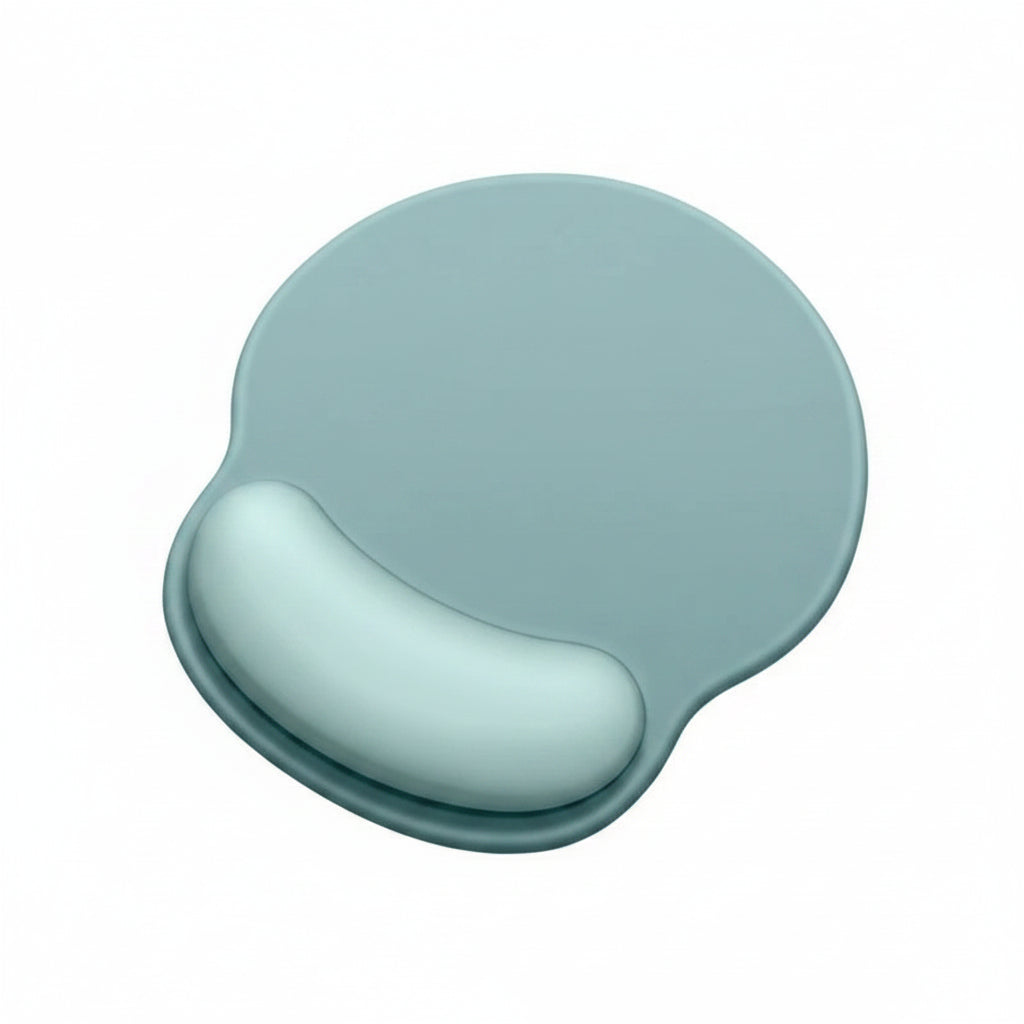 Ergonomic mouse pad with cushioned wrist support soft blue