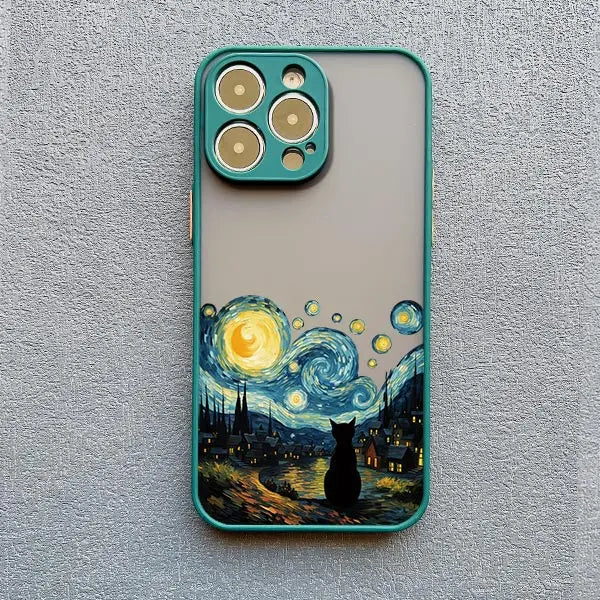 Black Cat Artistic Night Phone Case (for iPhone)