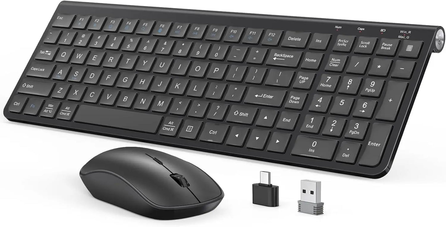 Ergonomic Wireless Keyboard and Mouse Set