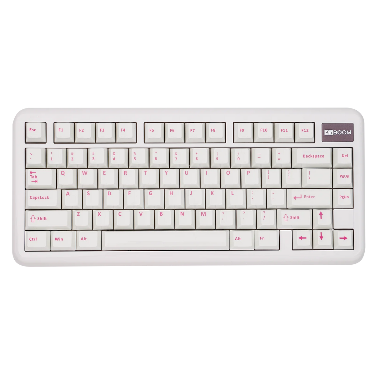 KiiBOOM Phantom81 Lite white mechanical keyboard with light-coloured keycaps