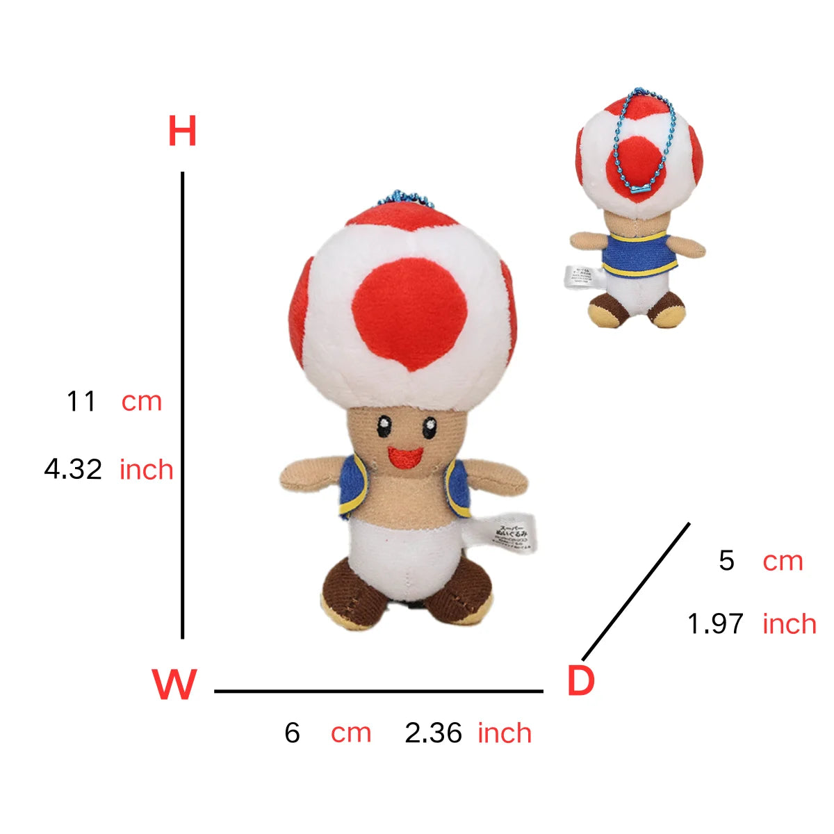 Super Mario Plush Toys Keychains