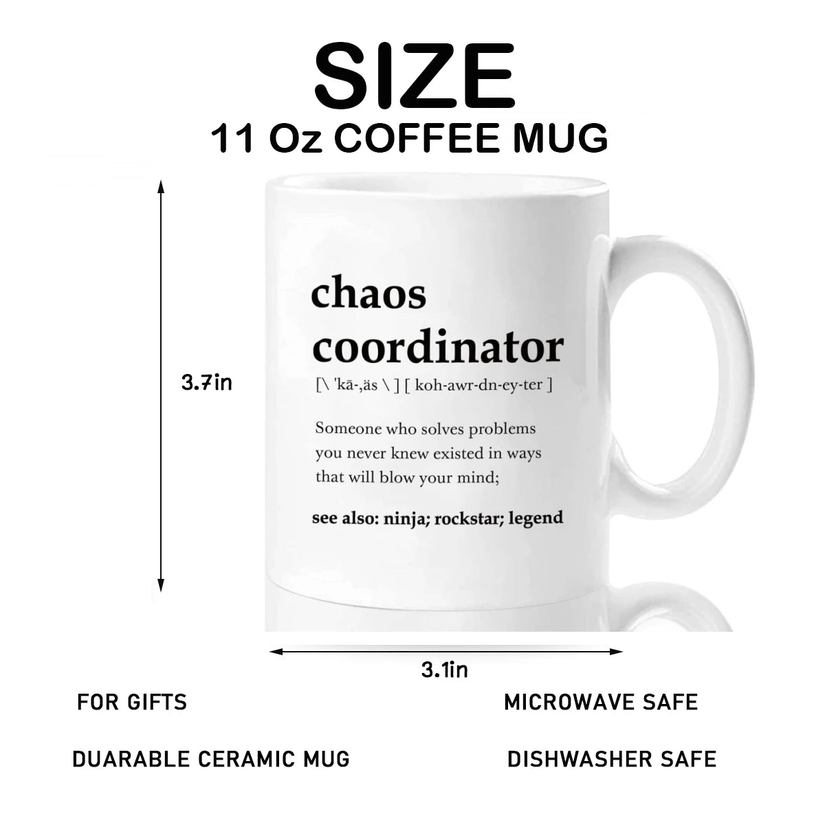 “Chaos Coordinator” Funny Coffee Mug