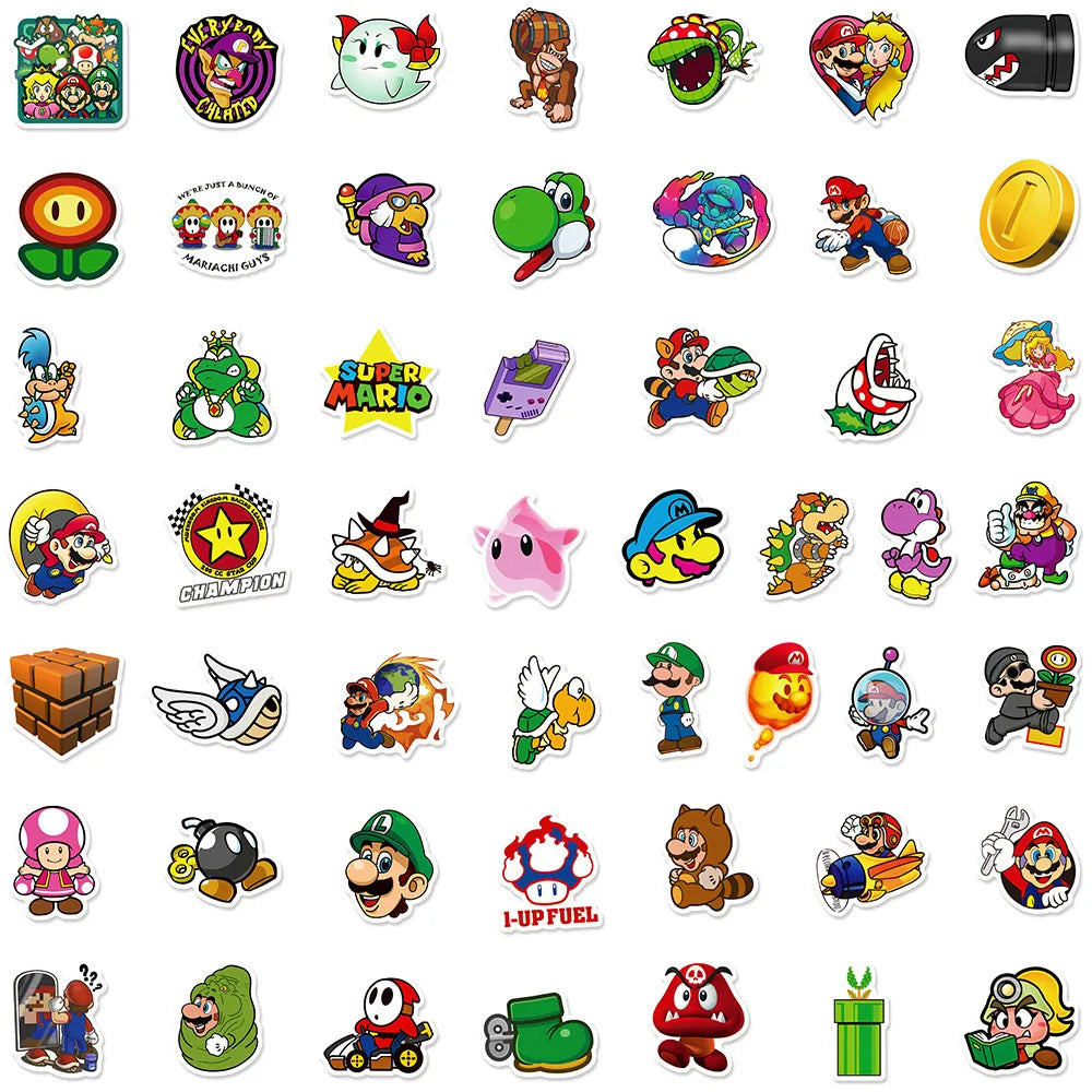 Decal Sticker Pack (100pc) of Super Mario Bros