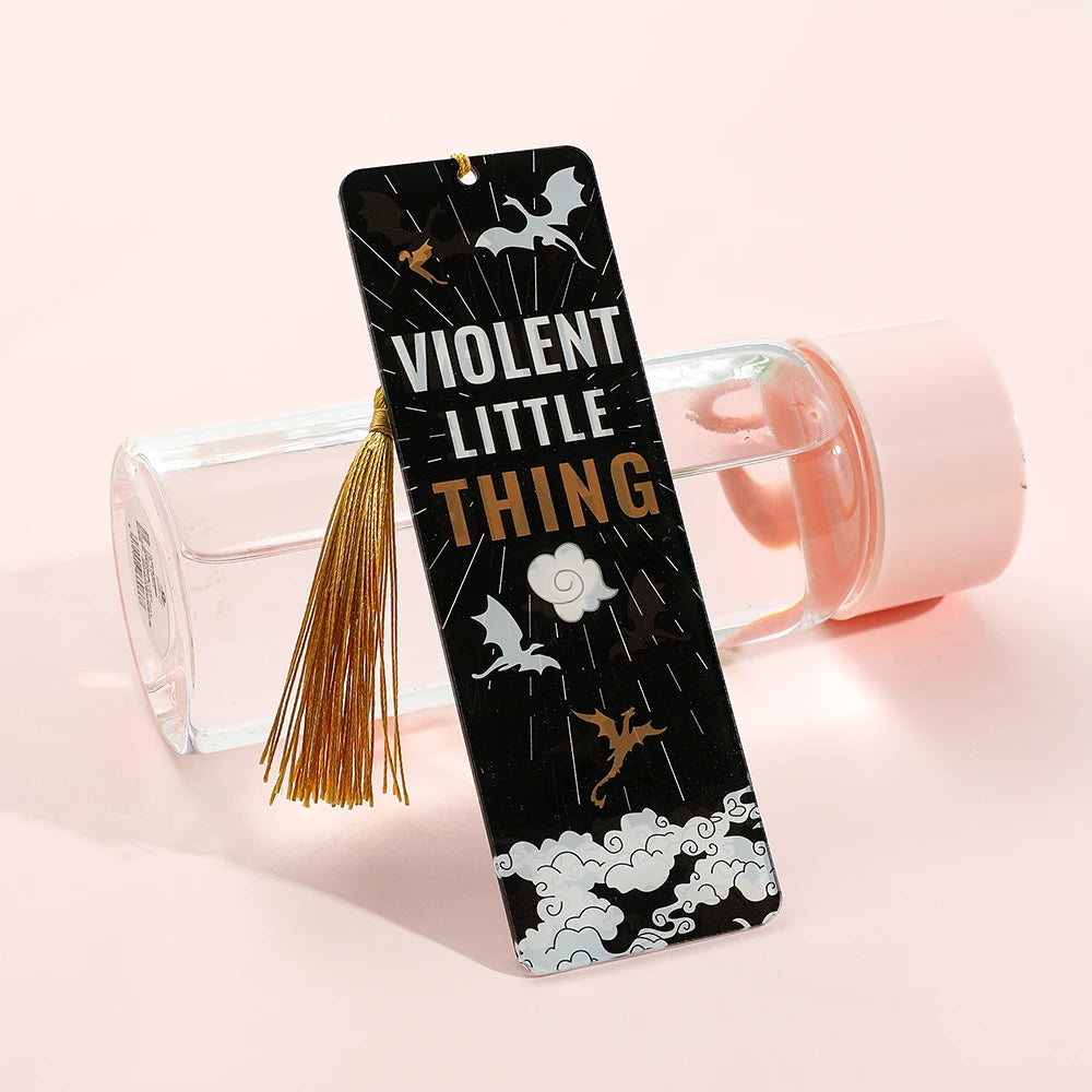Fourth Wing Dragon Bookmark with Tassels