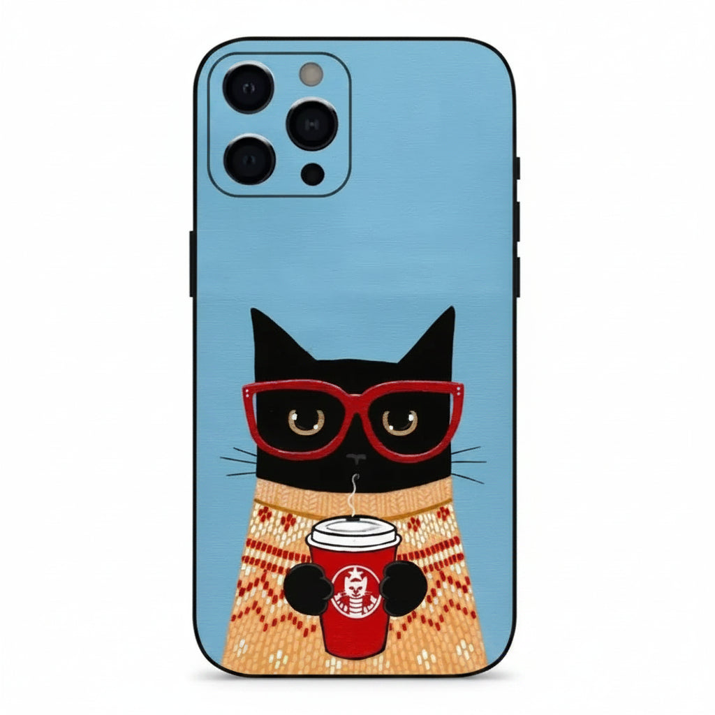 Colourful Cartoon Cat Phone Case (for iPhone)
