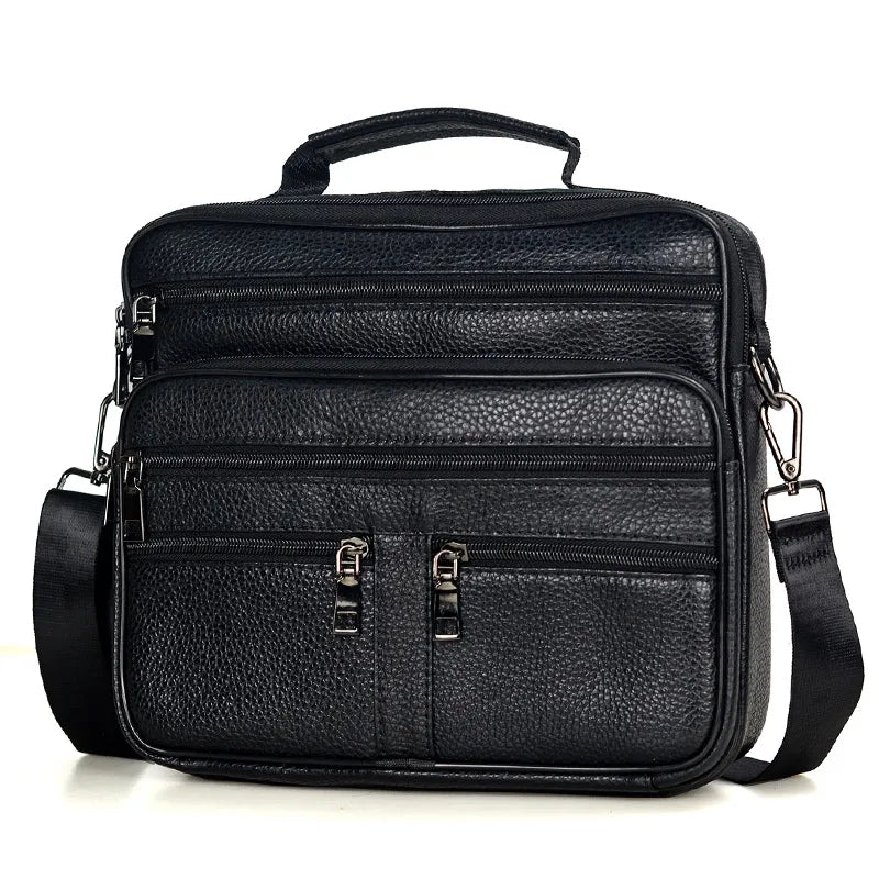Genuine Leather Men's Office Shoulder Bag