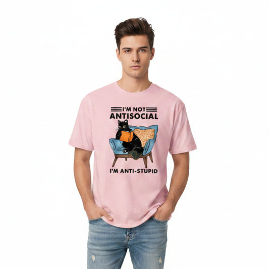 I'm Not Antisocial Funny Graphic Men's Tee