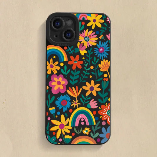 Colourful Flowers Silicone Phone Case (for iPhone)