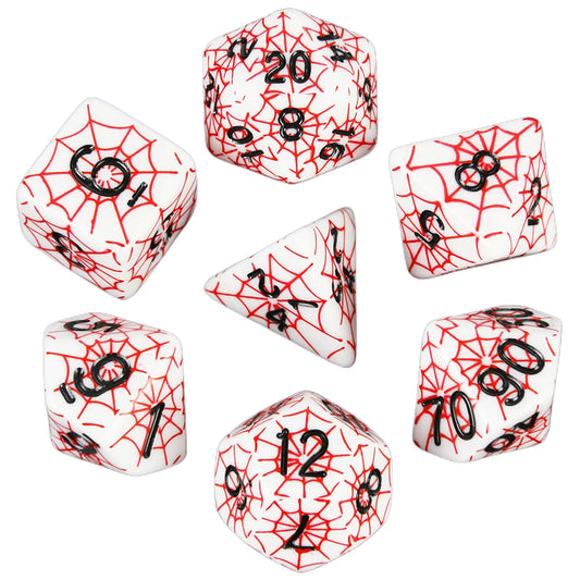 Spiderweb 7 Piece DND Dice Set