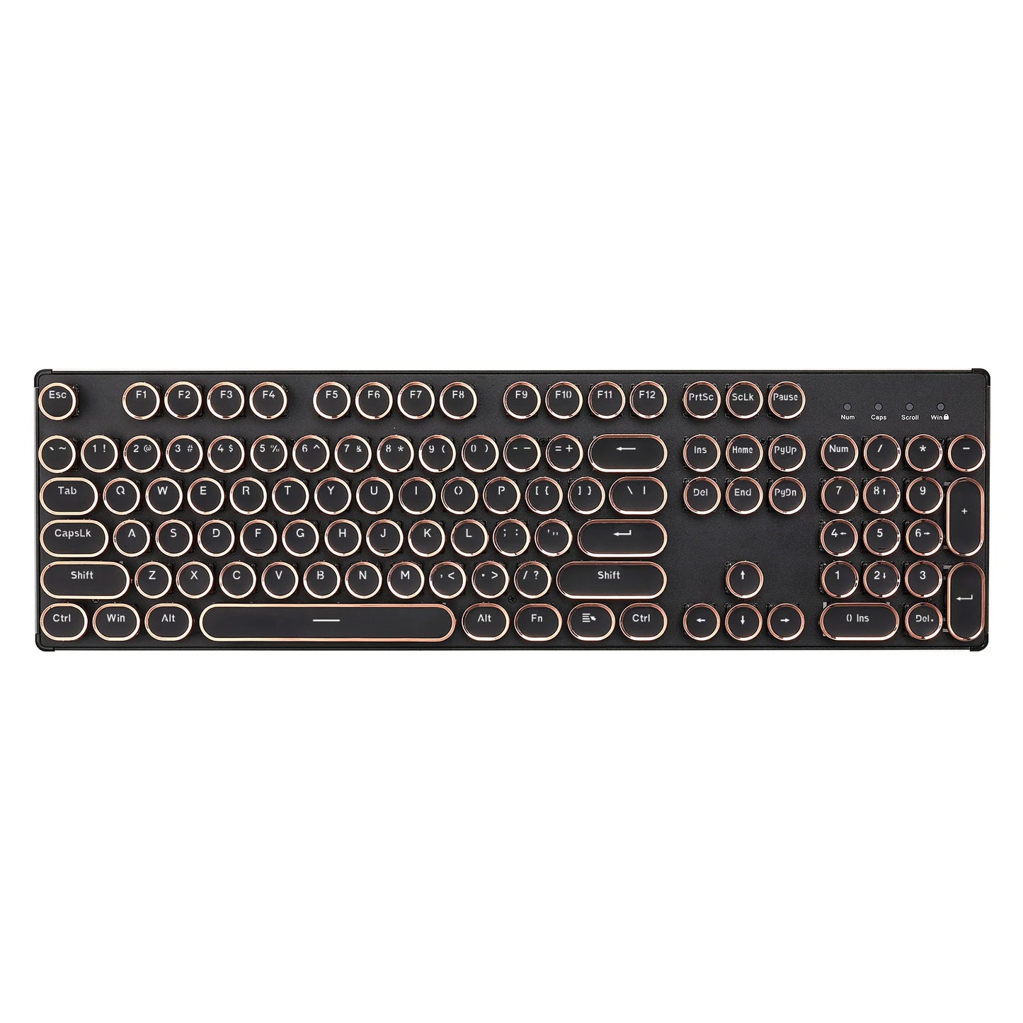 YUNZII QL108 Black Typewriter Mechanical Gaming Keyboard