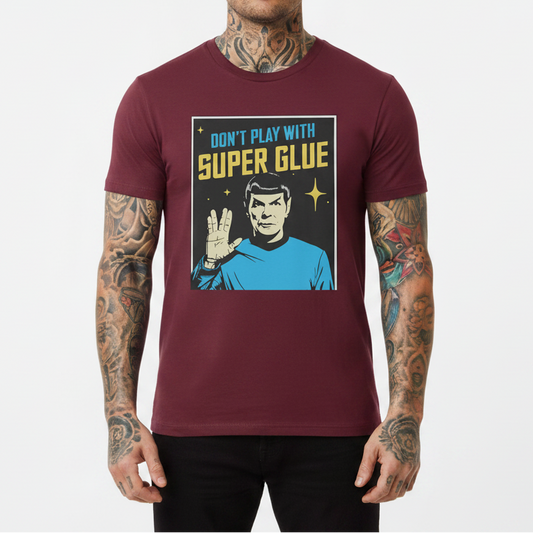 Don't Play With Super Glue Funny Men's Graphic Tee