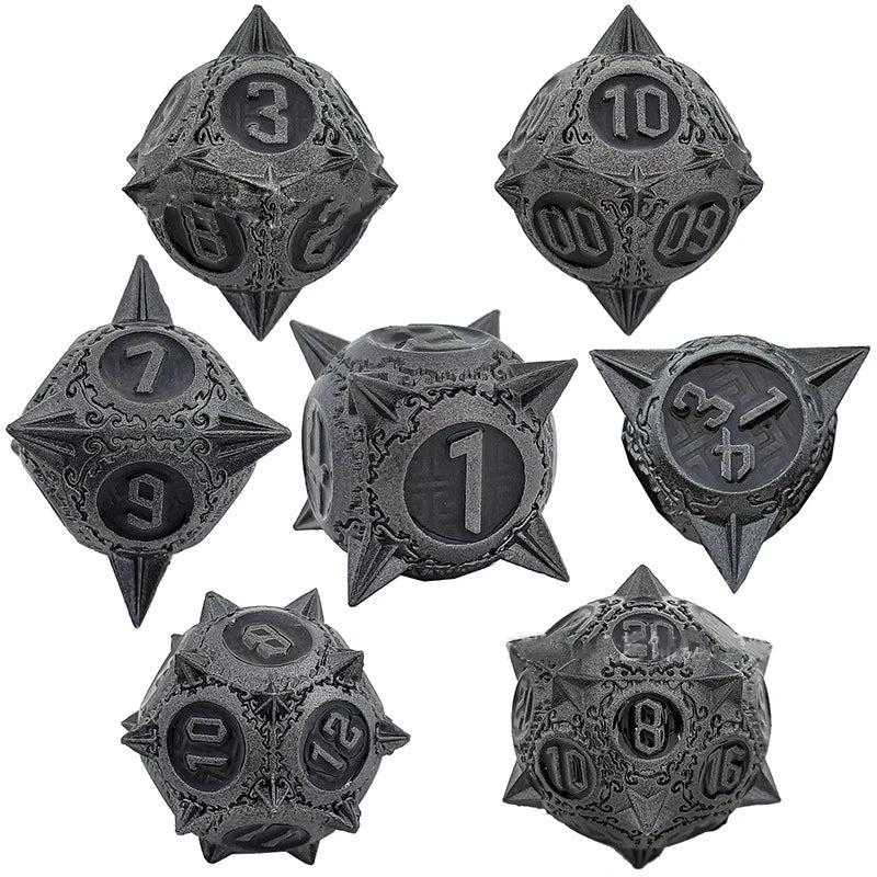 Medieval Metal 7 Piece Dice Set