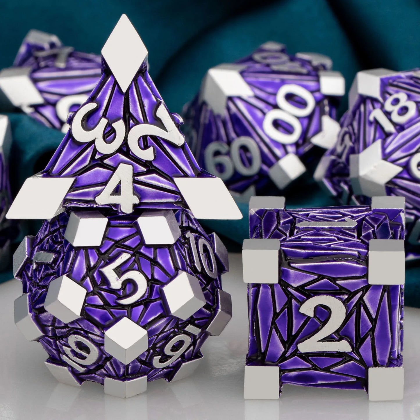 Fancy Metal DnD Dice Set