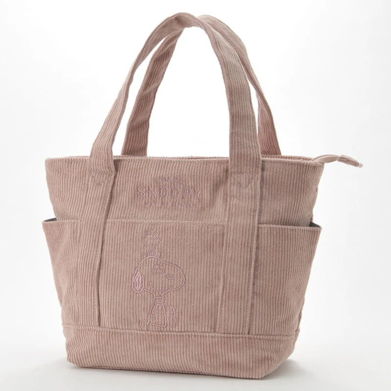 MINISO Disney Series Snoopy Corduroy Tote Bag