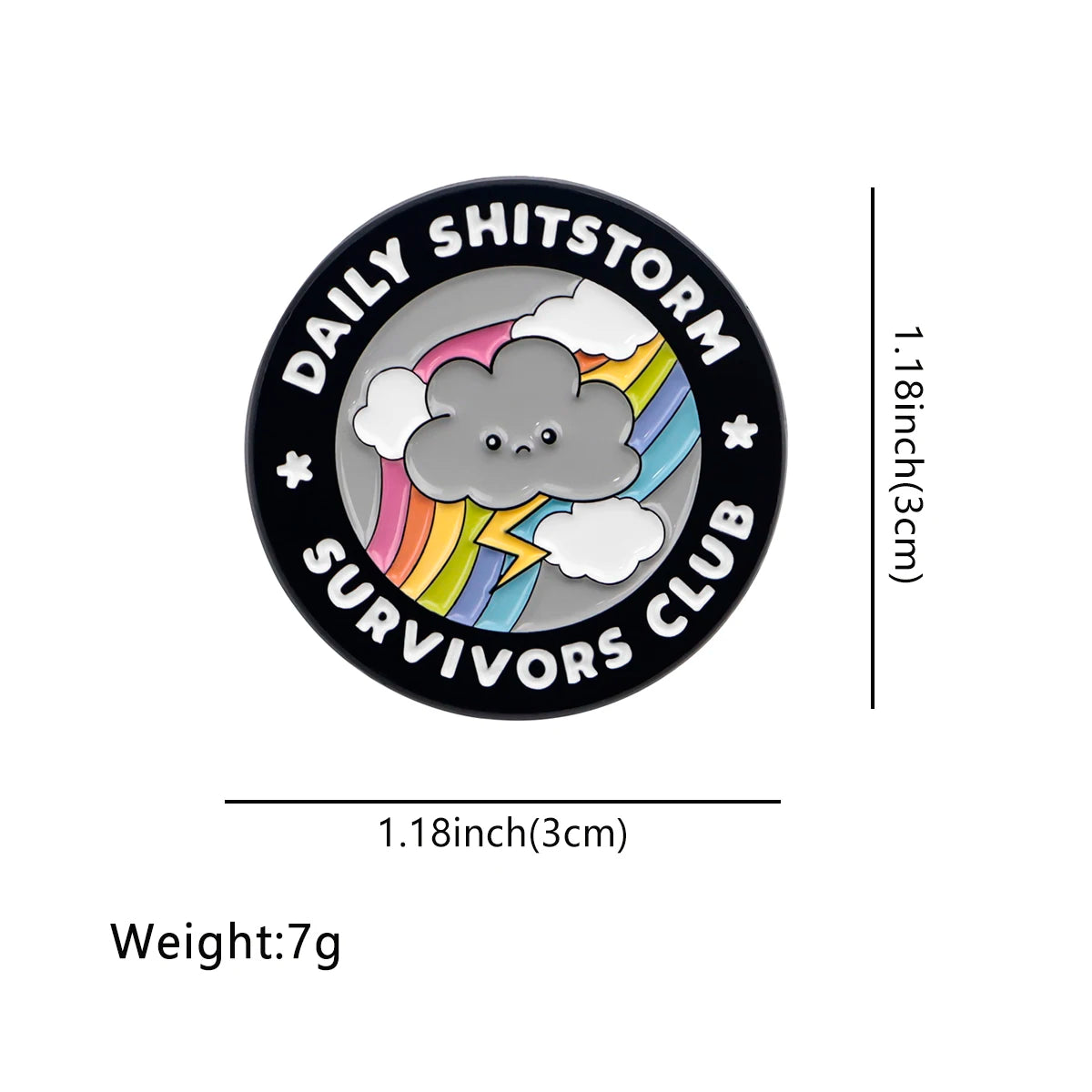 Daily Sh*tstorm Funny Enamel Pin