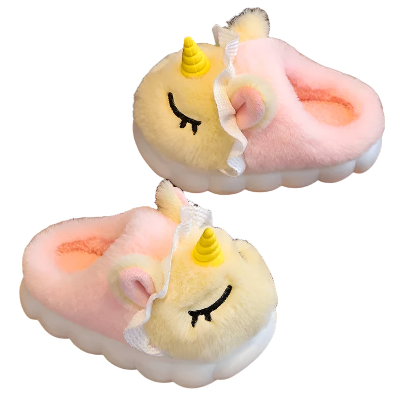 Kids Unicorn Plush Indoor Slippers