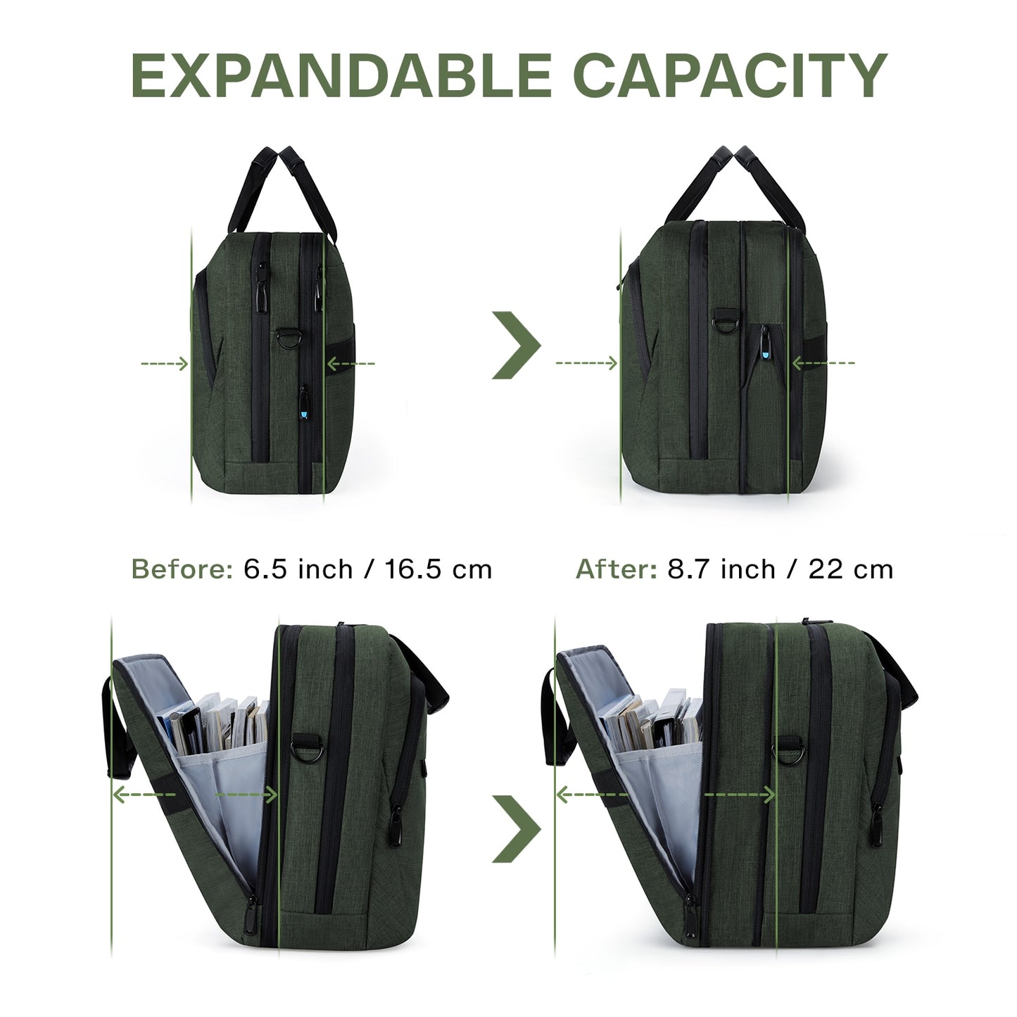 Bagsmart Large Expandable Office Briefcase