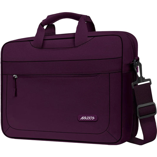 Mosiso Solid Colour Office Laptop Shoulder Bag