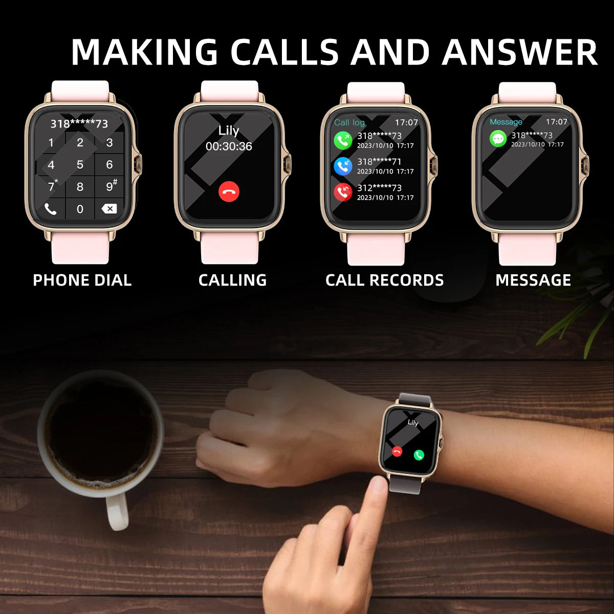 1.83'' Waterproof Sports Smart Watch for iPhone & Android