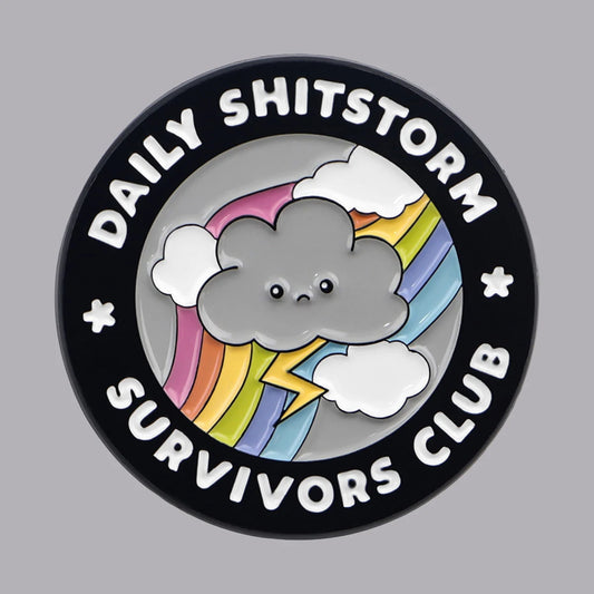 Daily Sh*tstorm Funny Enamel Pin