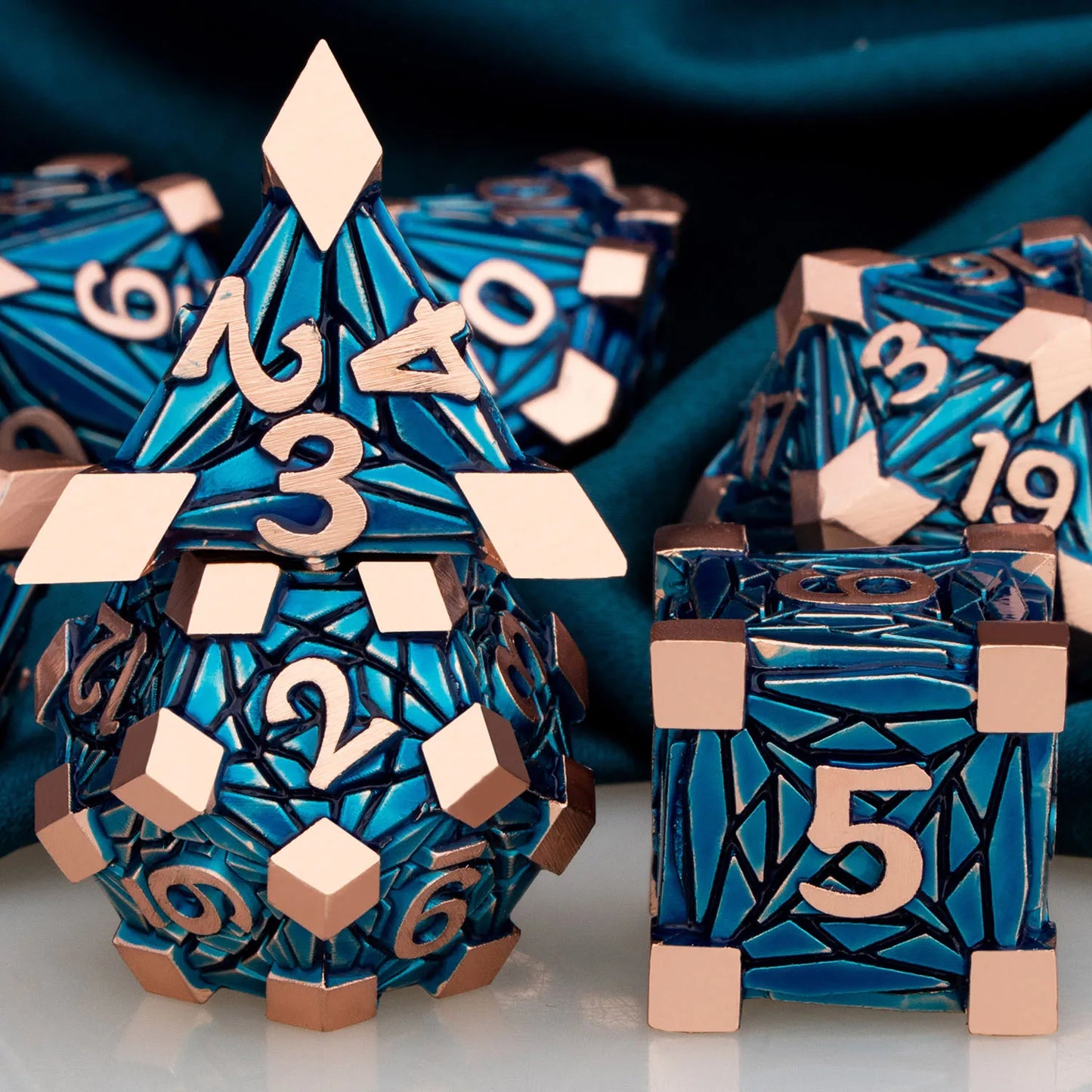 Fancy Metal DnD Dice Set