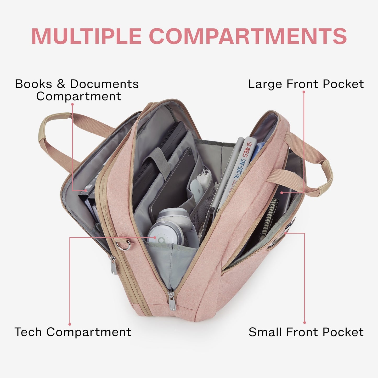 Bagsmart Large Expandable Office Briefcase