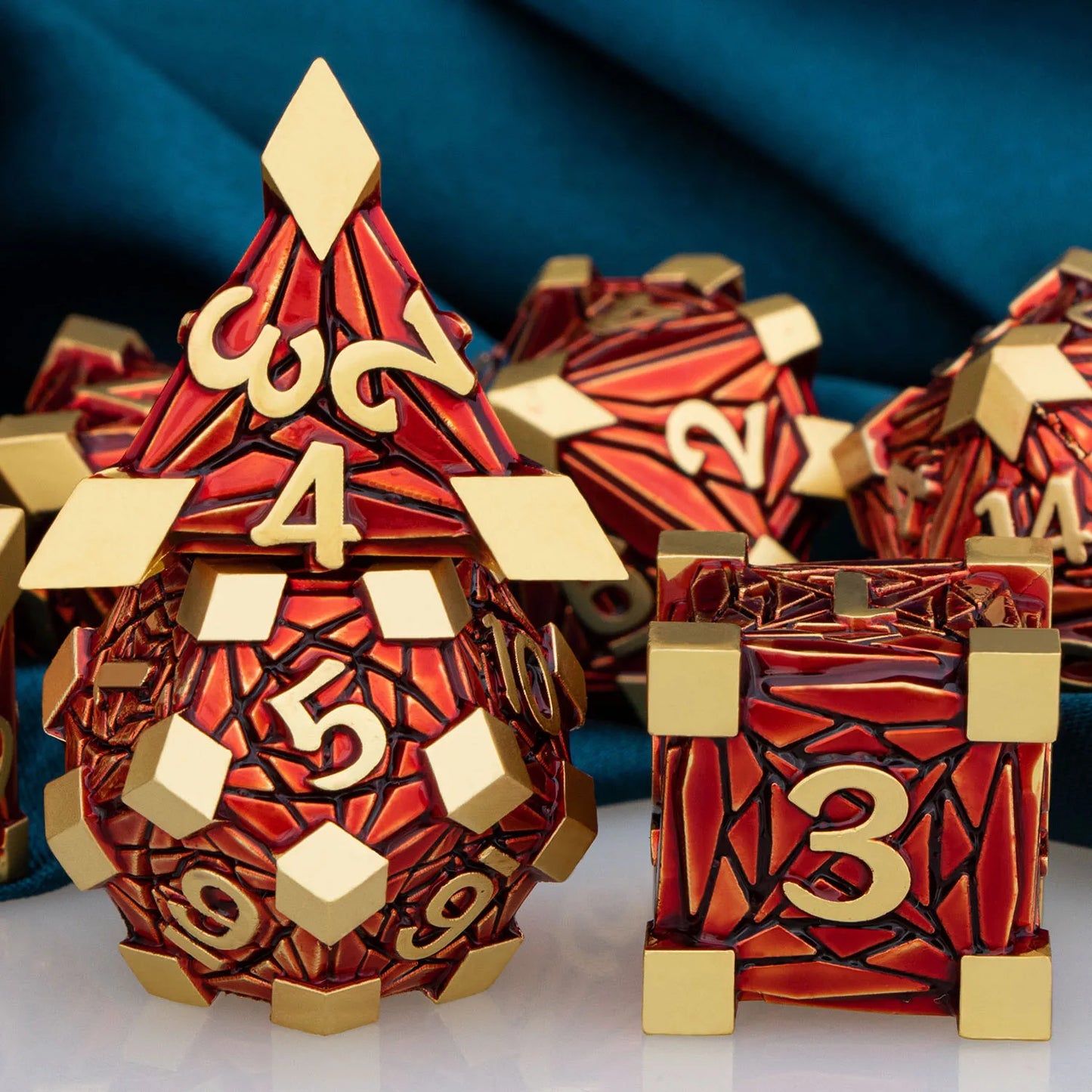 Fancy Metal DnD Dice Set