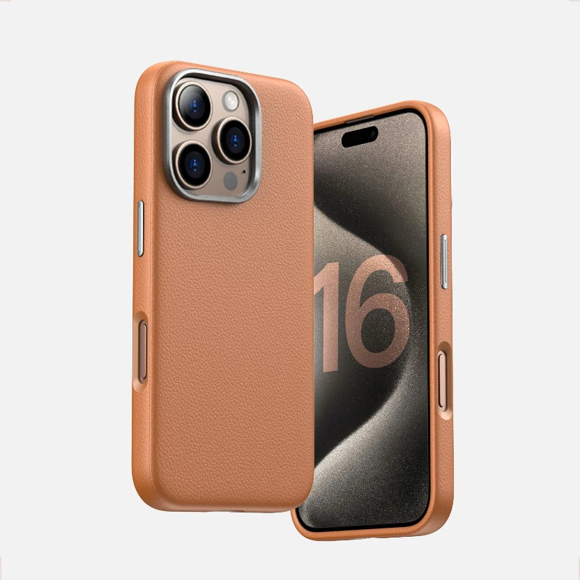 Luxury PU Leather Magnetic Case - iPhone 15 Models