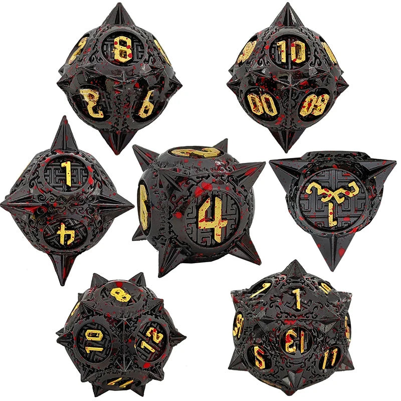 Medieval Metal 7 Piece Dice Set