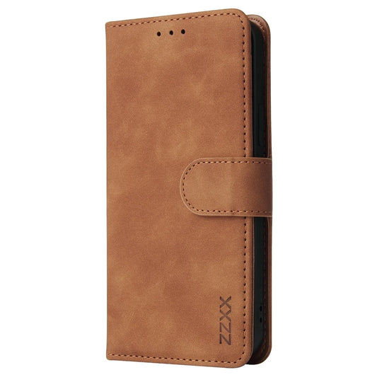 Protective Faux Leather Flip iPhone Case - Brown