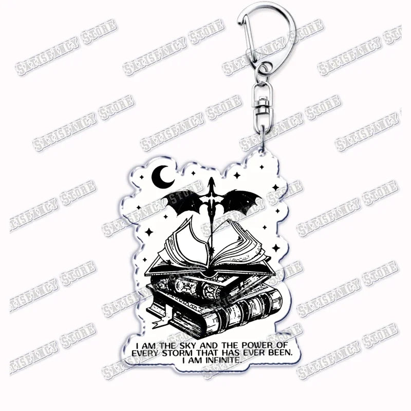 Fourth Wing Basgiath Dragon Keychain