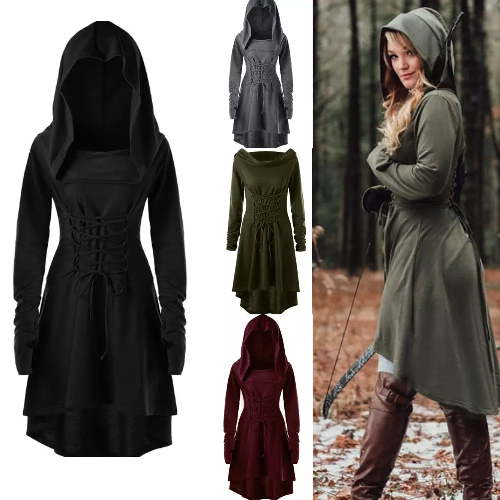 Medieval Mysterious Women's Costume Cloak