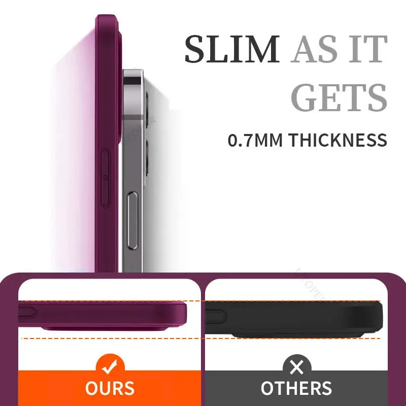 Soft Silicone Shockproof iPhone Case - Dark Purple