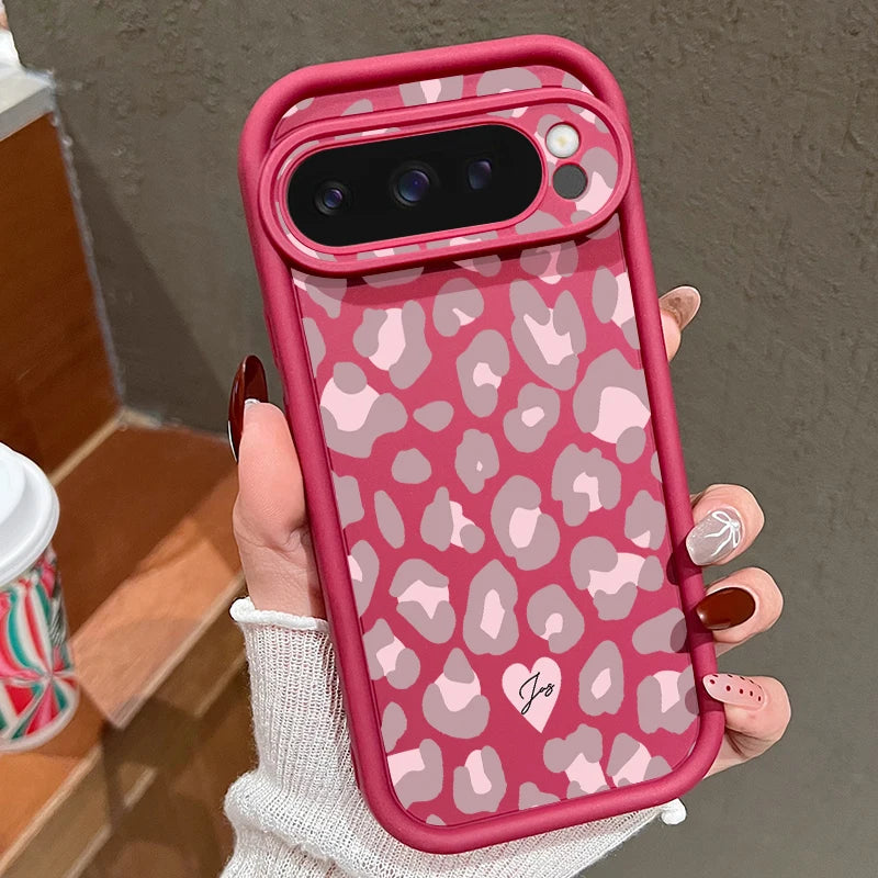 Pink leopard print Google Pixel phone case