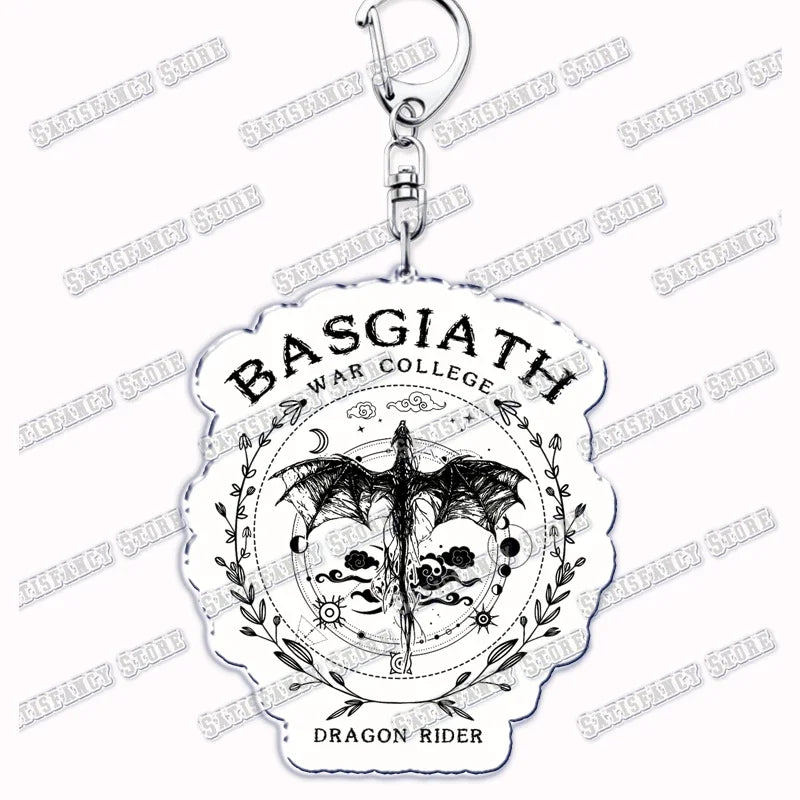 Fourth Wing Basgiath Dragon Keychain