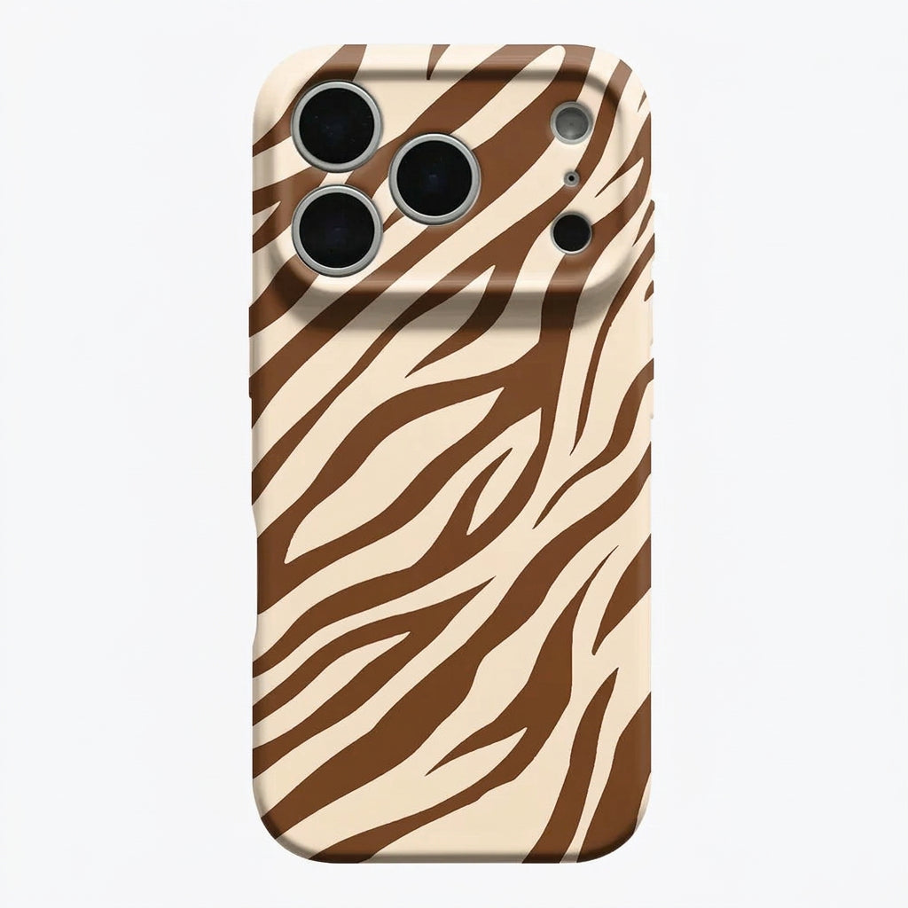 Zebra Print iPhone Case – Hard Shockproof Bumper Cover