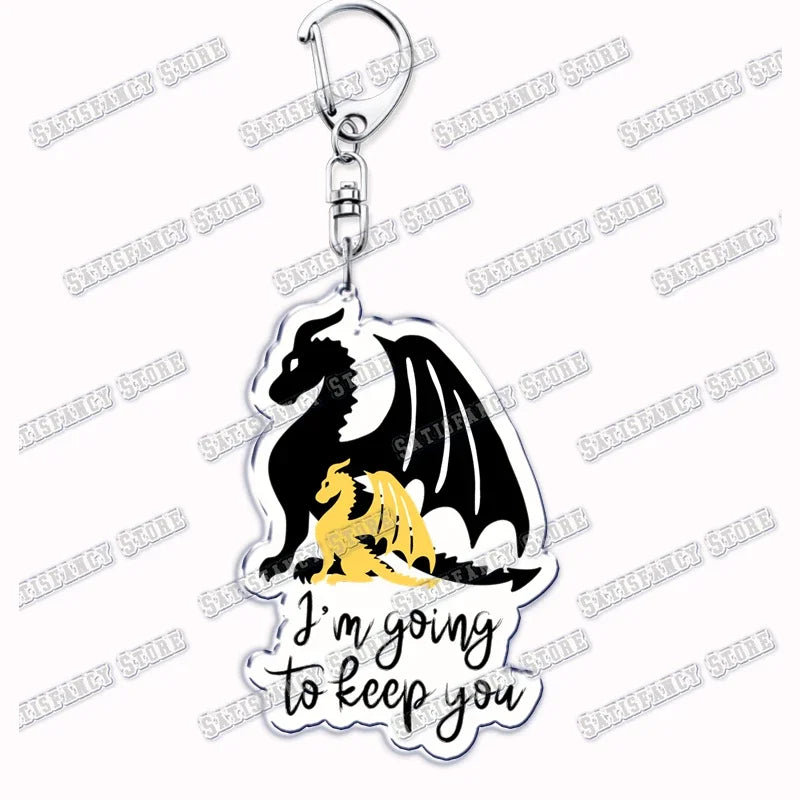 Fourth Wing Basgiath Dragon Keychain