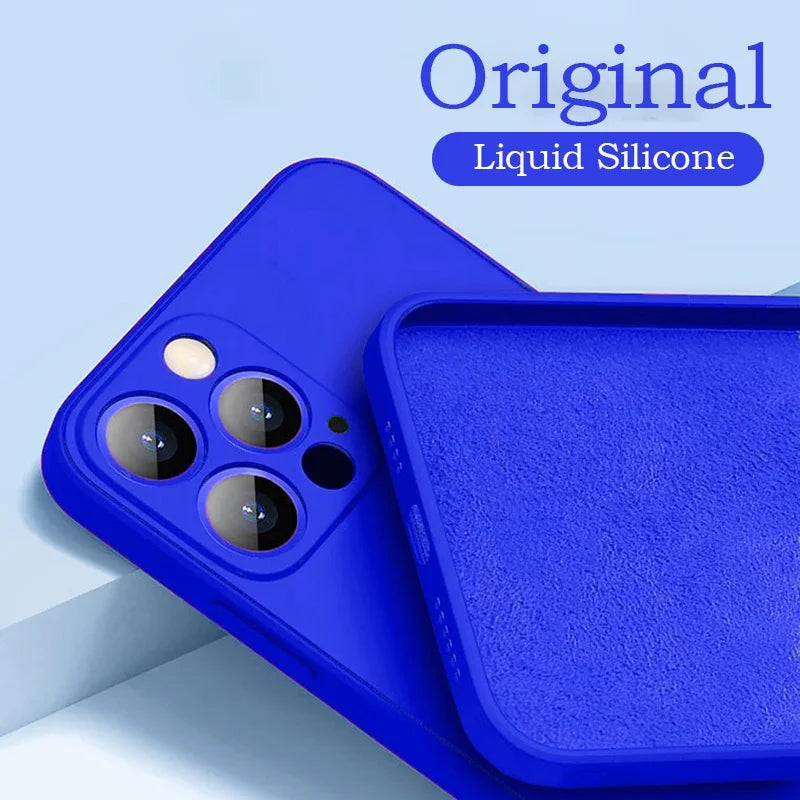 Soft Silicone Shockproof iPhone Case - Cloud Blue