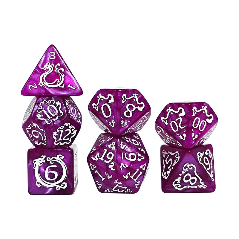 7 Piece DND Dice Set - Medieval Dragons