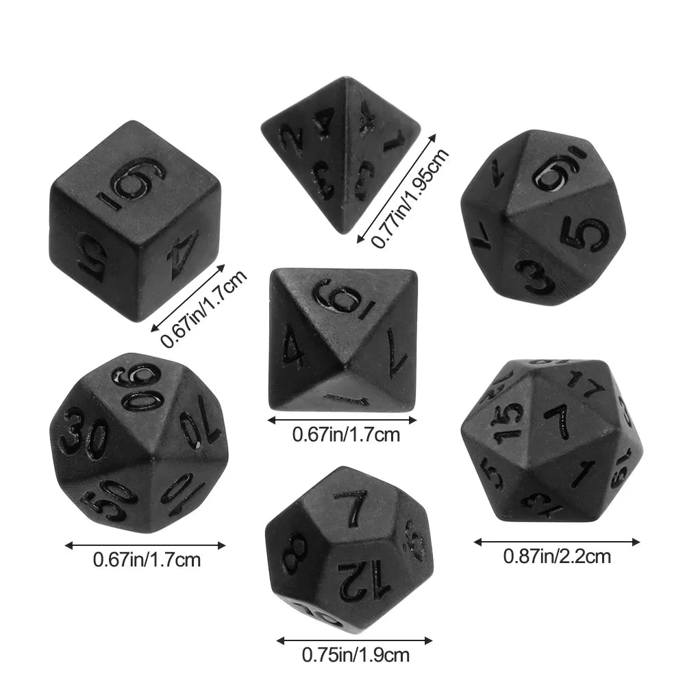 Colourful 7 Piece Resin Dice Sets