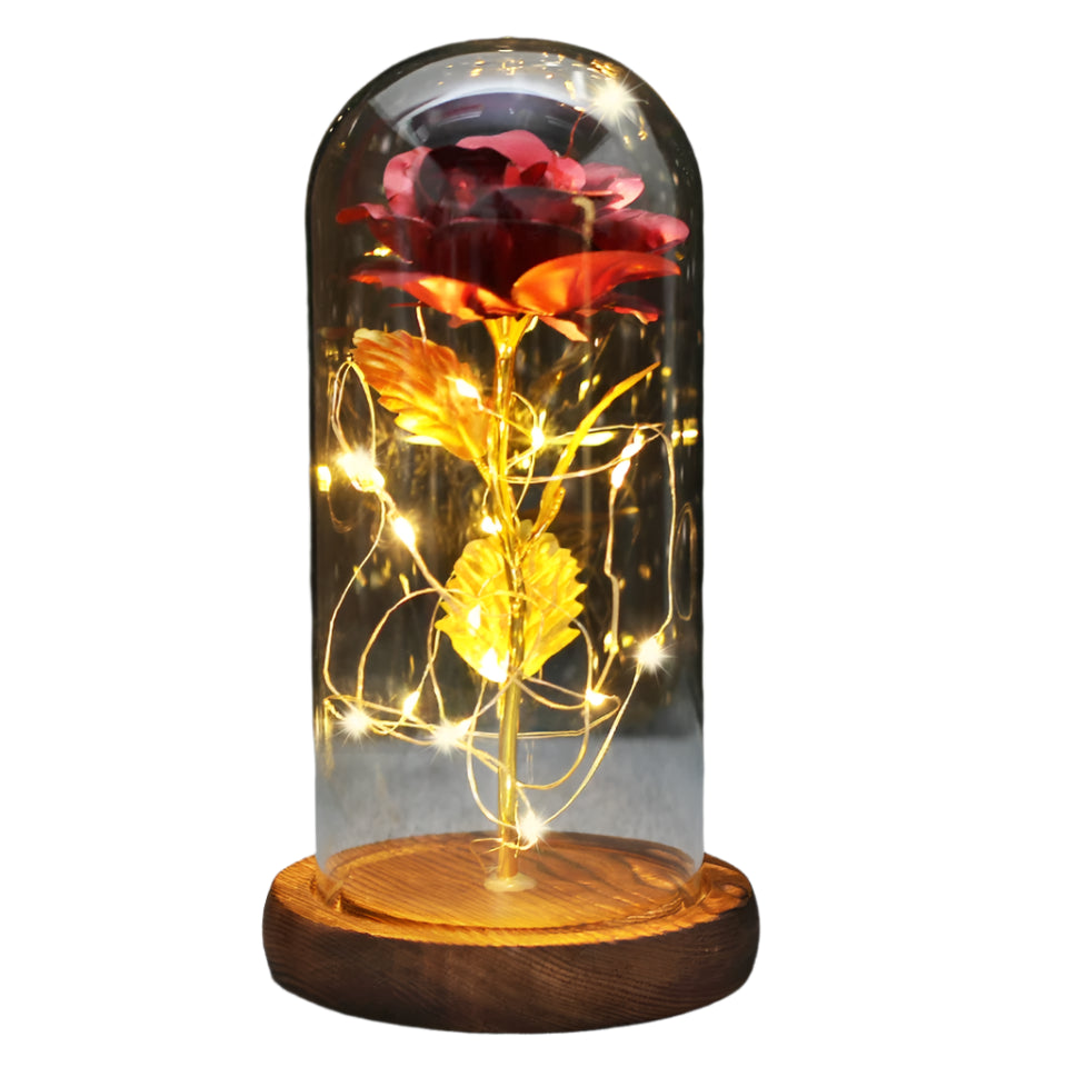Beauty and the Beast Enchanted Rose Dome Light